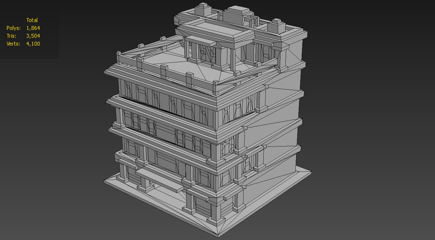 House Voxel - 4 Low-poly 3D model_4