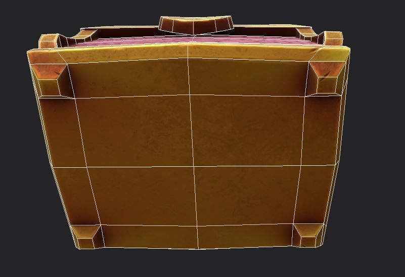 Stylized Toon Chest Low-poly 3D model_8