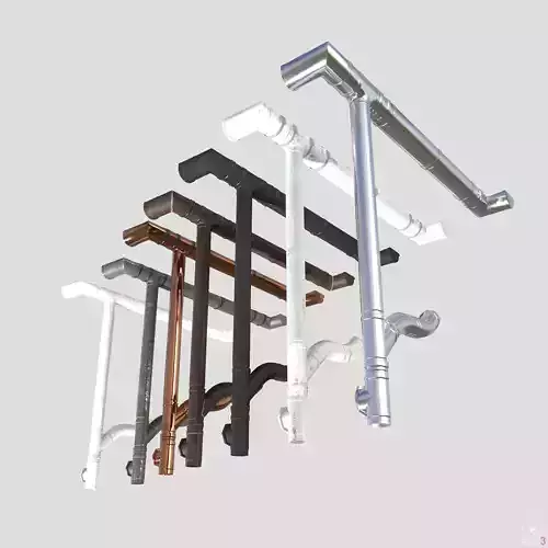 Gutter System Material PACK PBR Low-poly 3D model