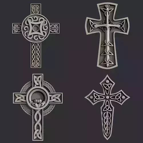 3d STL models for CNC rourer set celtic cross