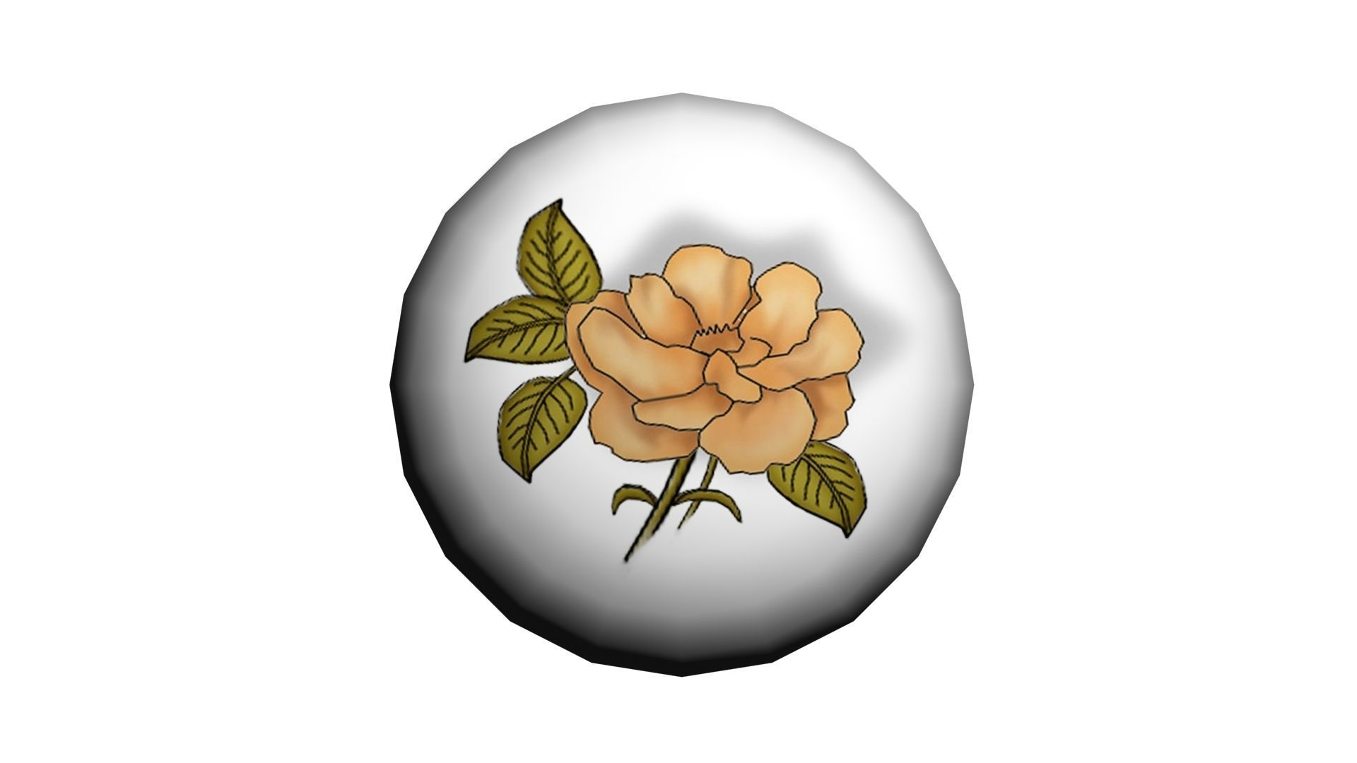 textured knob Handle 2 3D model_2