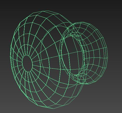 textured knob Handle 2 3D model_3