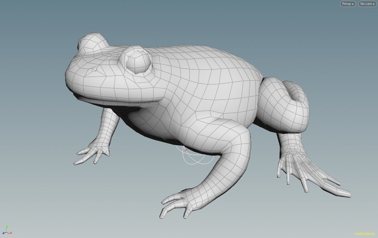 Frog basemesh version B - 5 k tris Low-poly 3D model_4