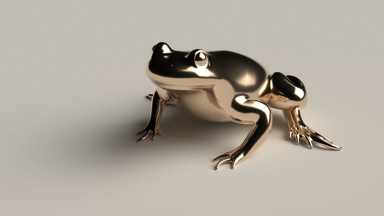 Frog basemesh version B - 5 k tris Low-poly 3D model_2