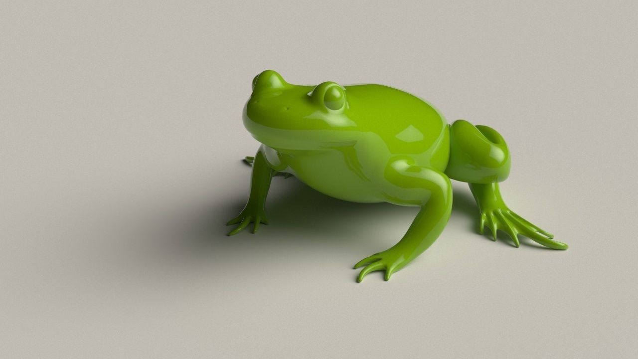 Frog basemesh version B - 5 k tris Low-poly 3D model_3