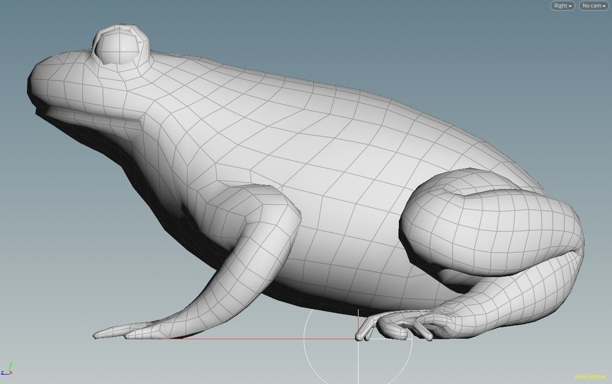Frog basemesh version B - 5 k tris Low-poly 3D model_7