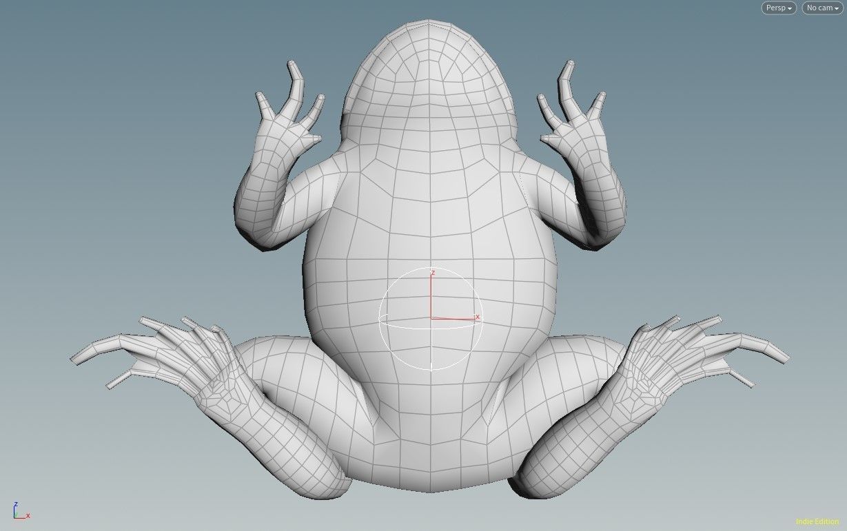 Frog basemesh version B - 5 k tris Low-poly 3D model_6