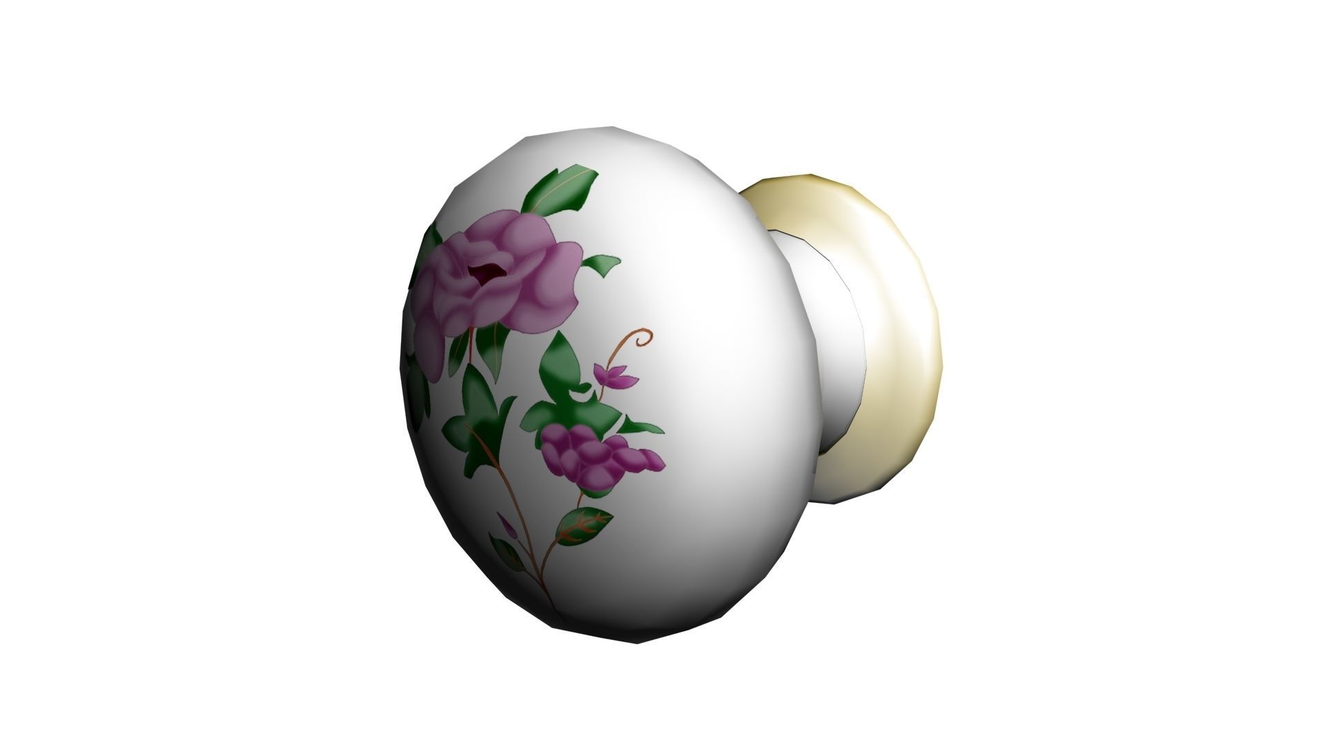 textured knob Handle 3 Low-poly 3D model_1