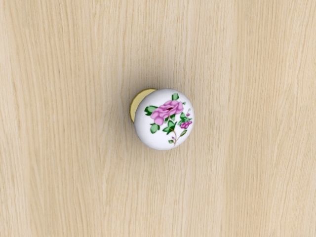 textured knob Handle 3 Low-poly 3D model_5