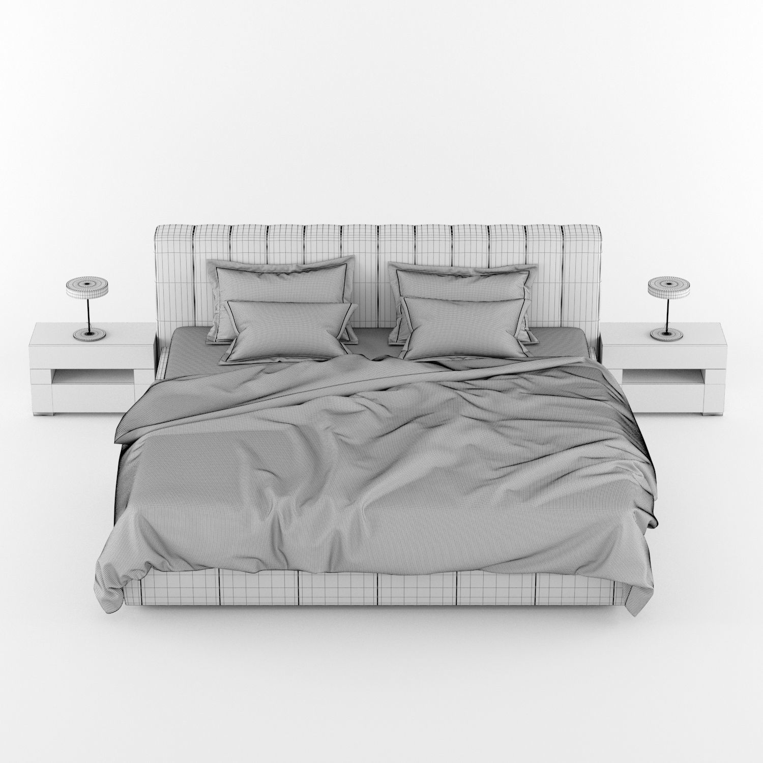 modern bed 1 3D model_1