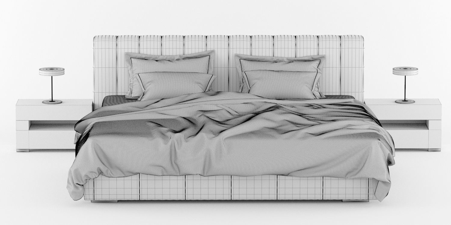 modern bed 1 3D model_8