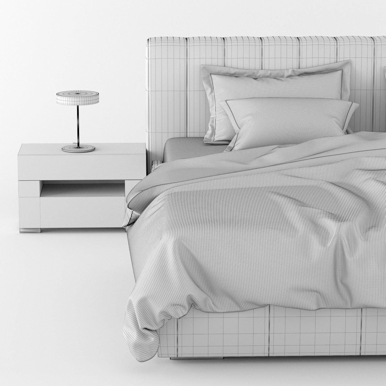 modern bed 1 3D model_4