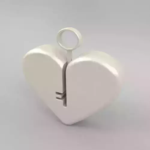 Heart lock design 3D print model