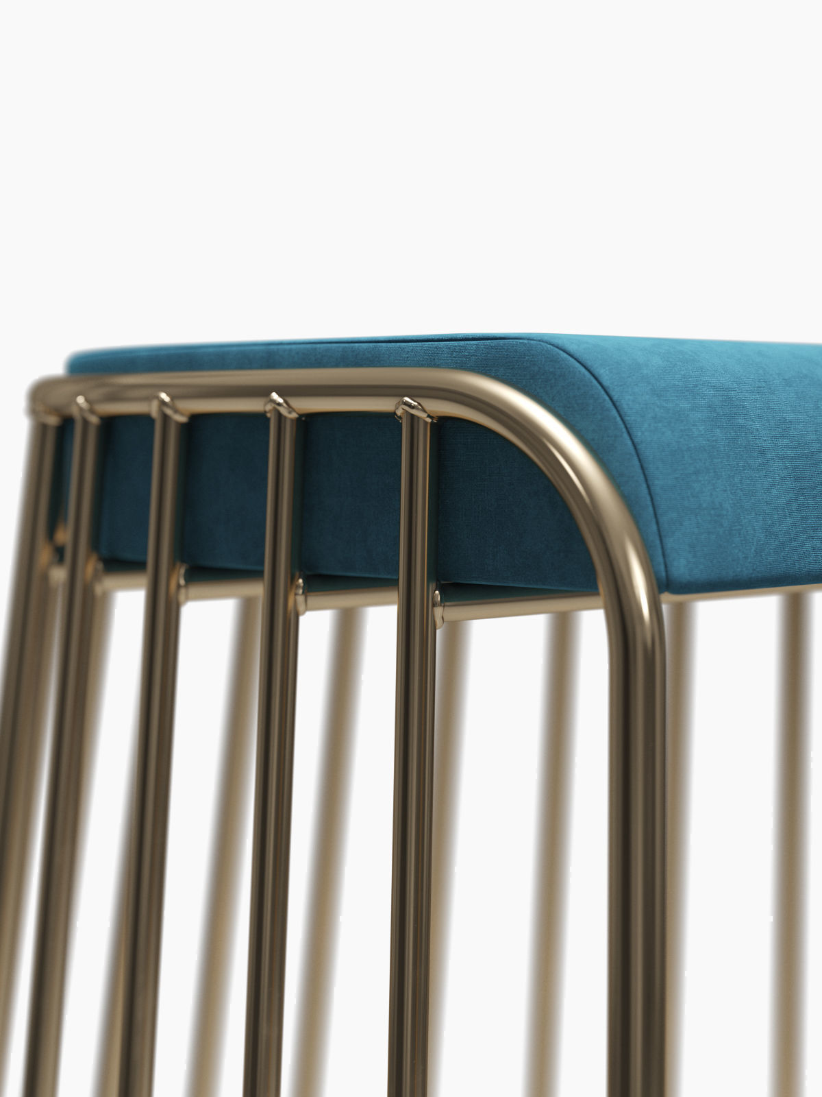 Brides Veil Bar and Counter Stool by Phase Design 3D model_4