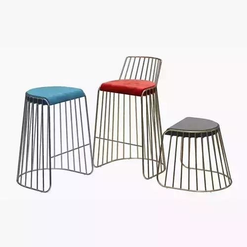 Brides Veil Bar and Counter Stool by Phase Design