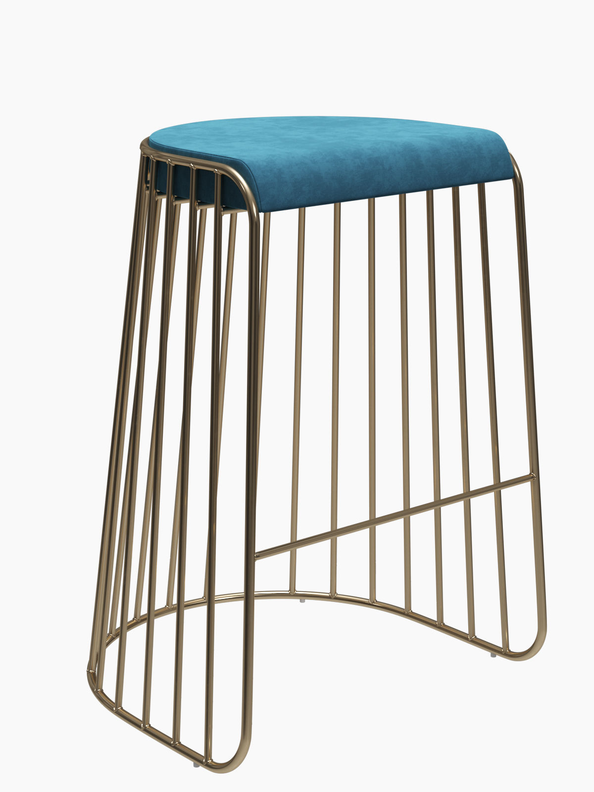 Brides Veil Bar and Counter Stool by Phase Design 3D model_1