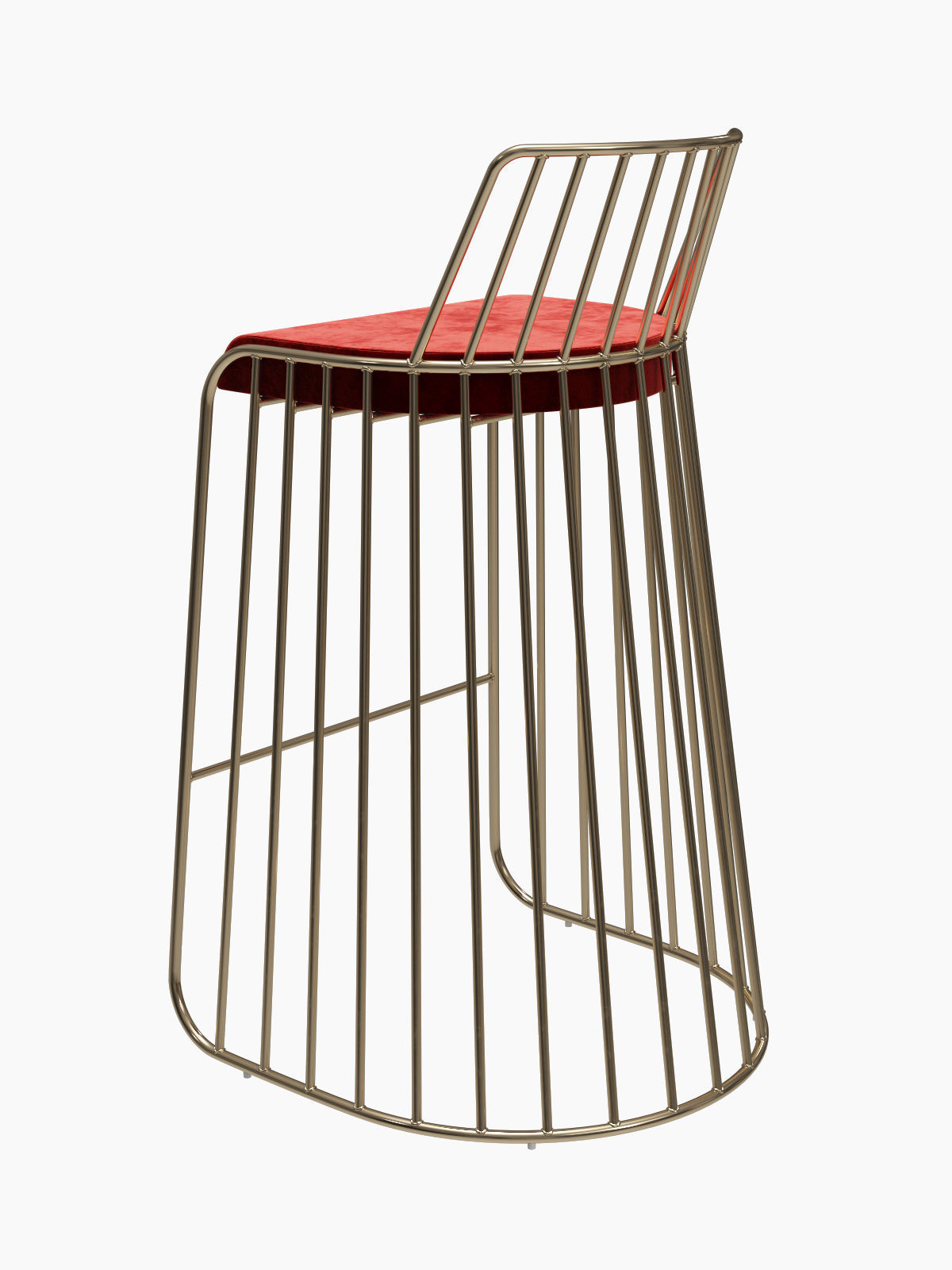 Brides Veil Bar and Counter Stool by Phase Design 3D model_2