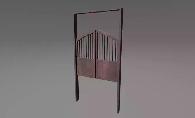 WOODEN DOOR Low-poly 3D model