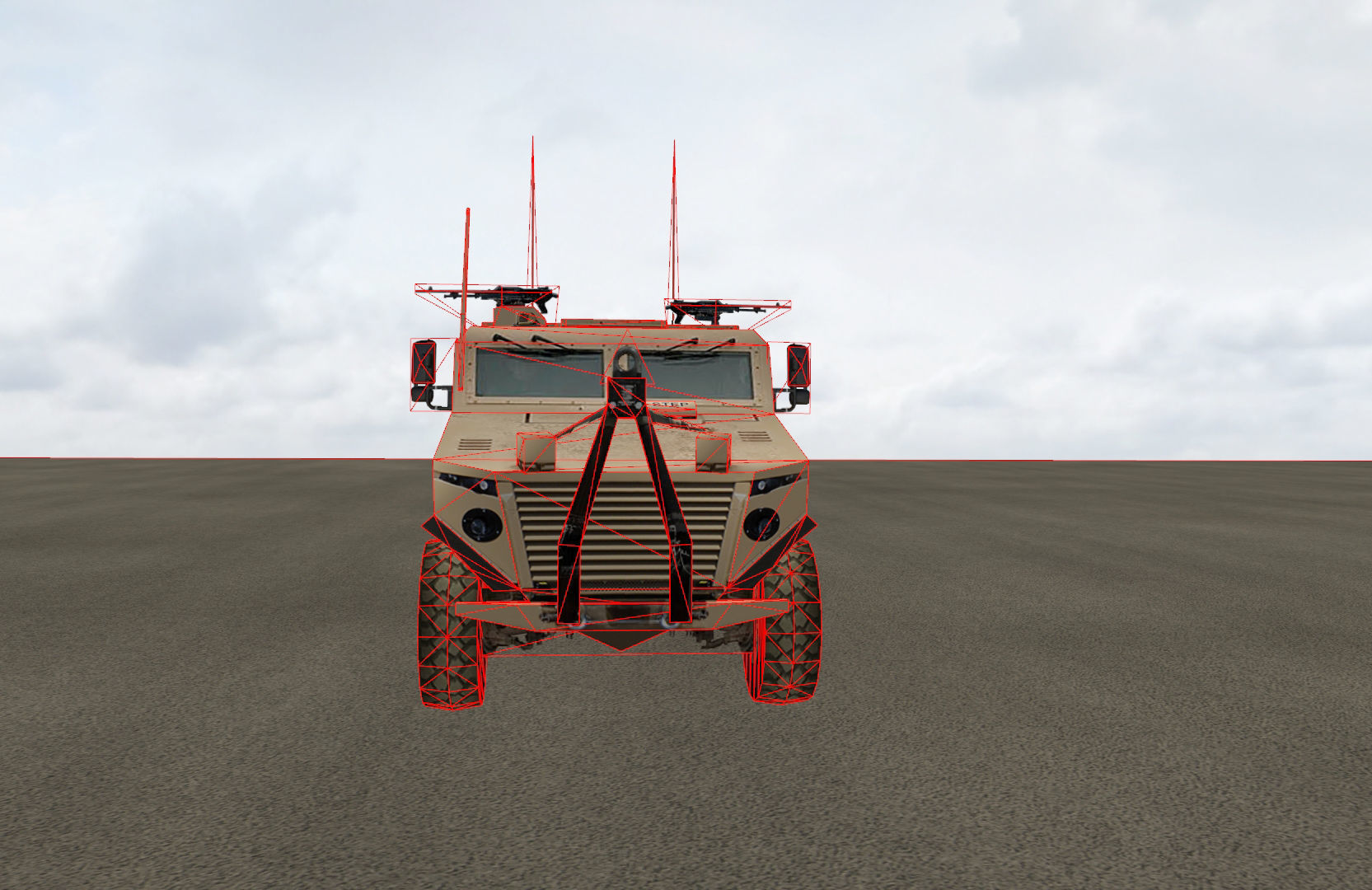 Foxhound armoured vehicle Low-poly 3D model_7