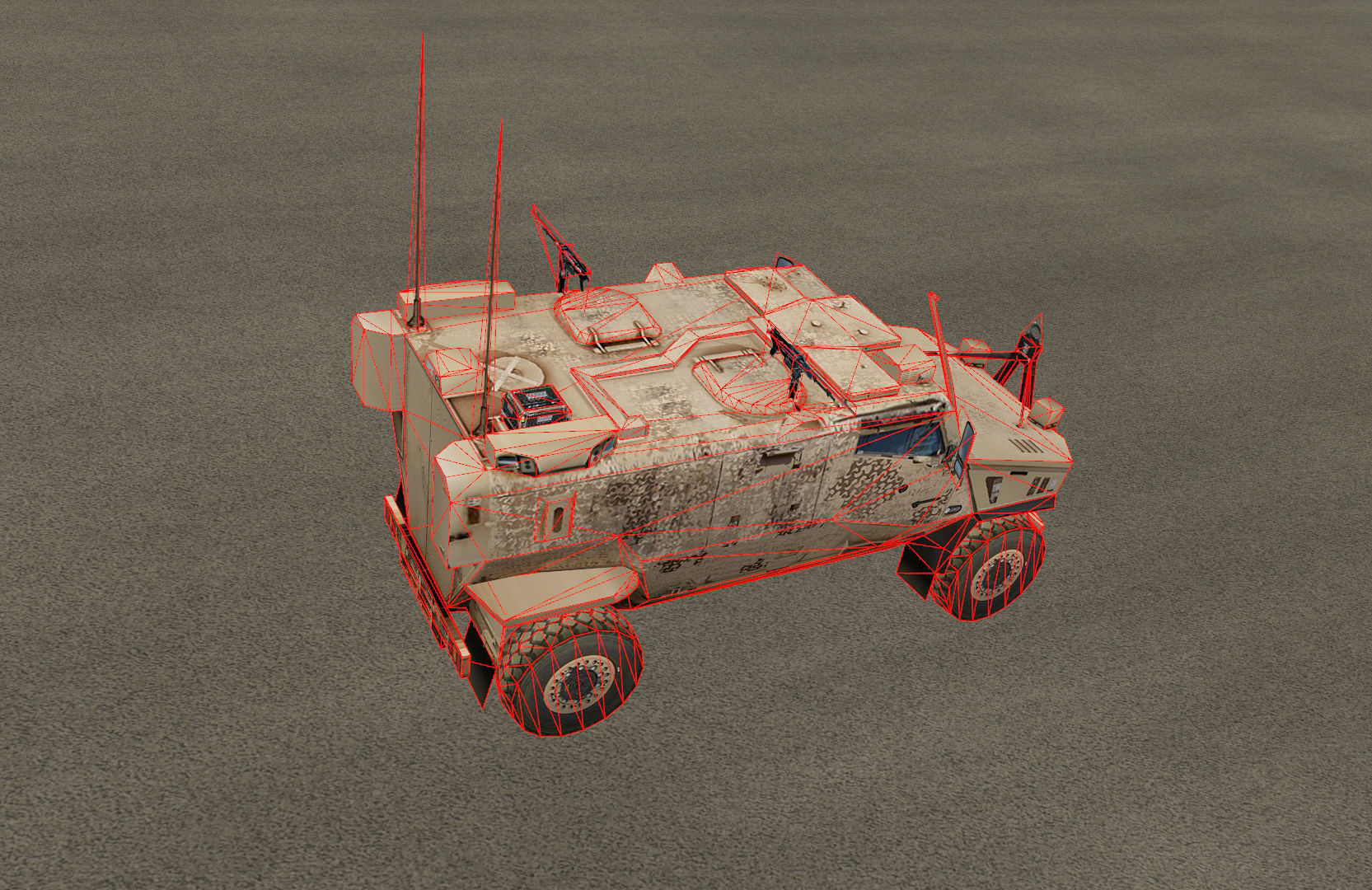 Foxhound armoured vehicle Low-poly 3D model_5