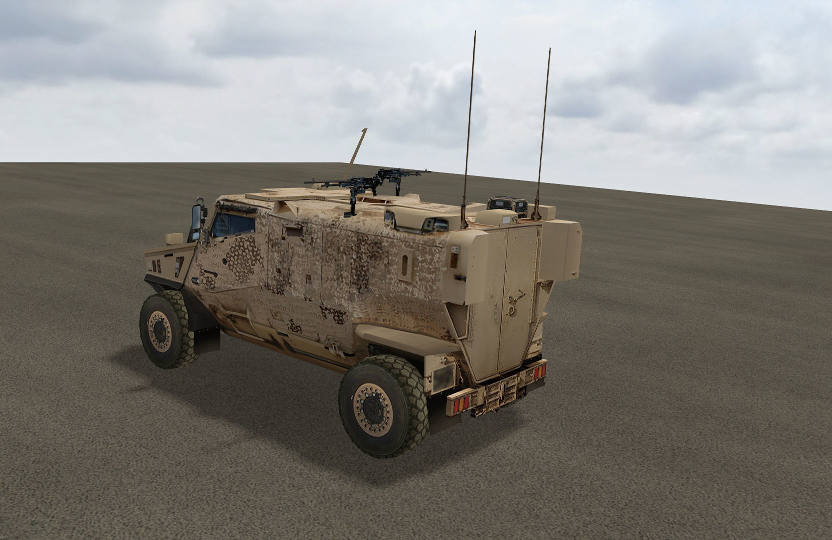 Foxhound armoured vehicle Low-poly 3D model_2