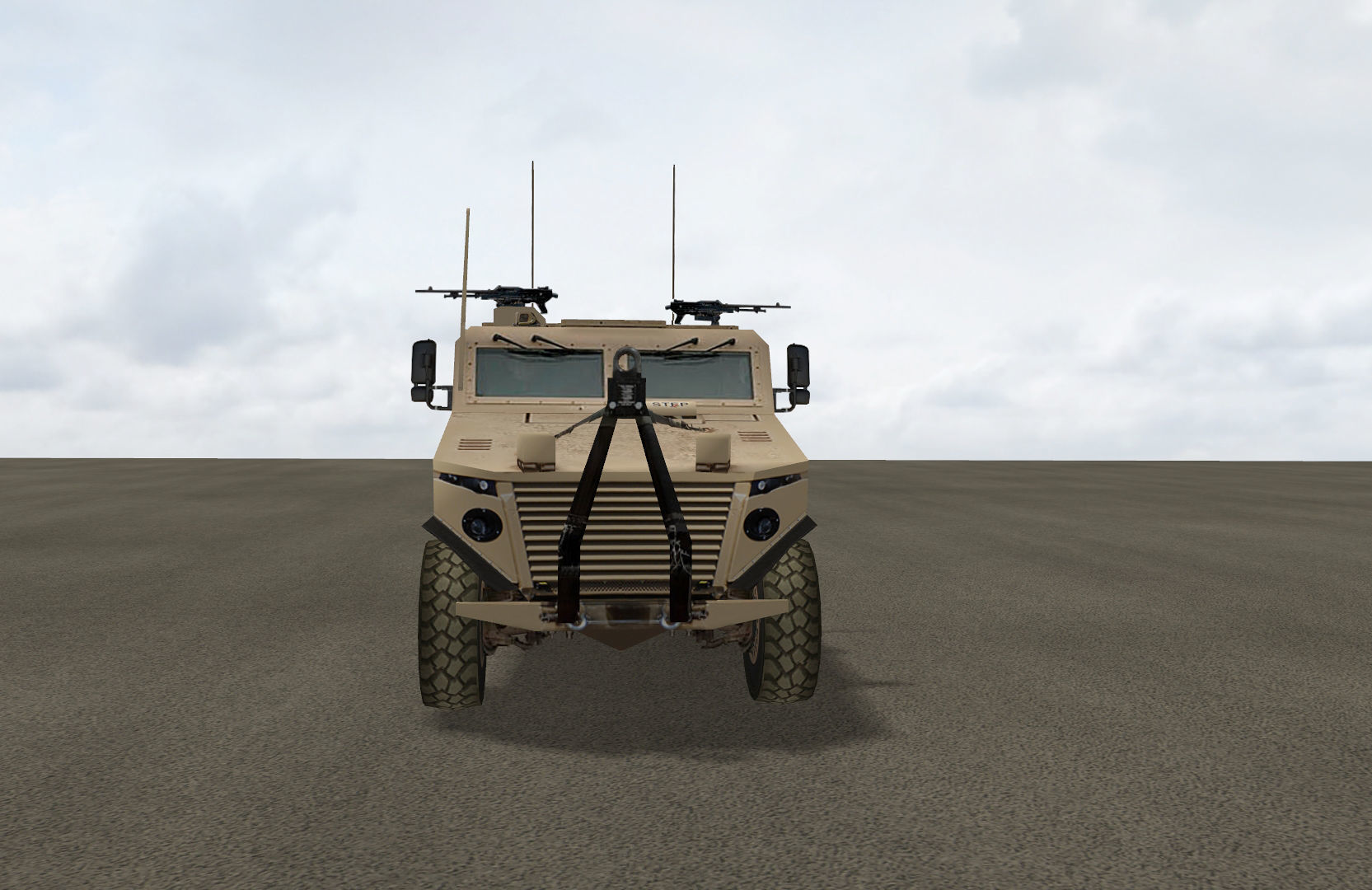 Foxhound armoured vehicle Low-poly 3D model_6