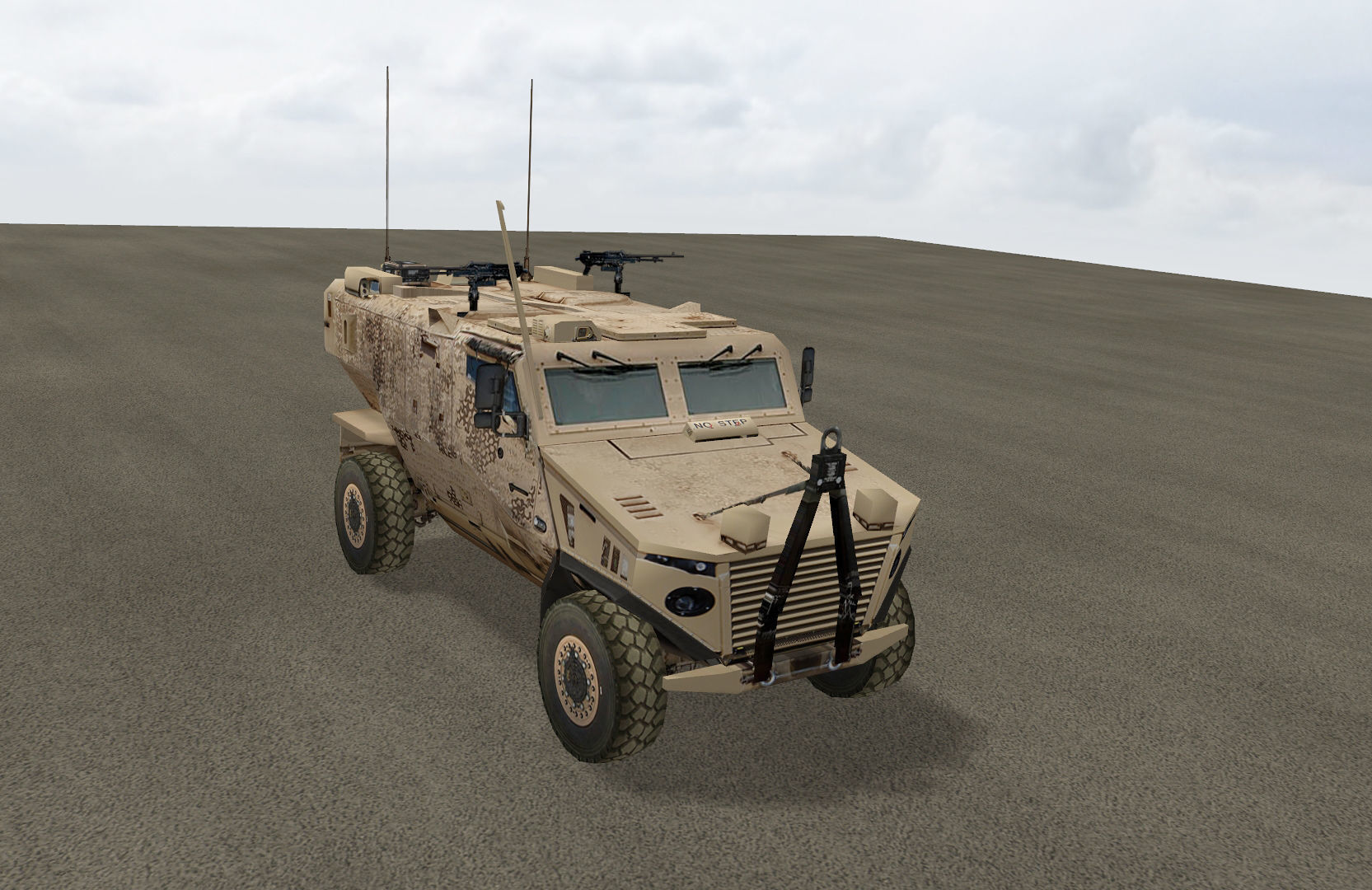 Foxhound armoured vehicle Low-poly 3D model_8
