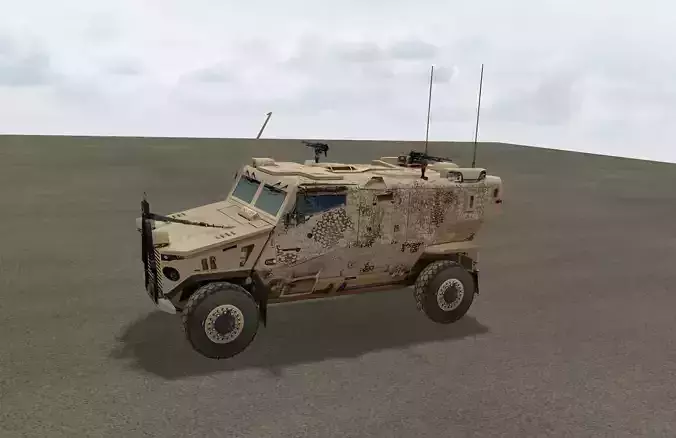 Foxhound armoured vehicle Low-poly 3D model