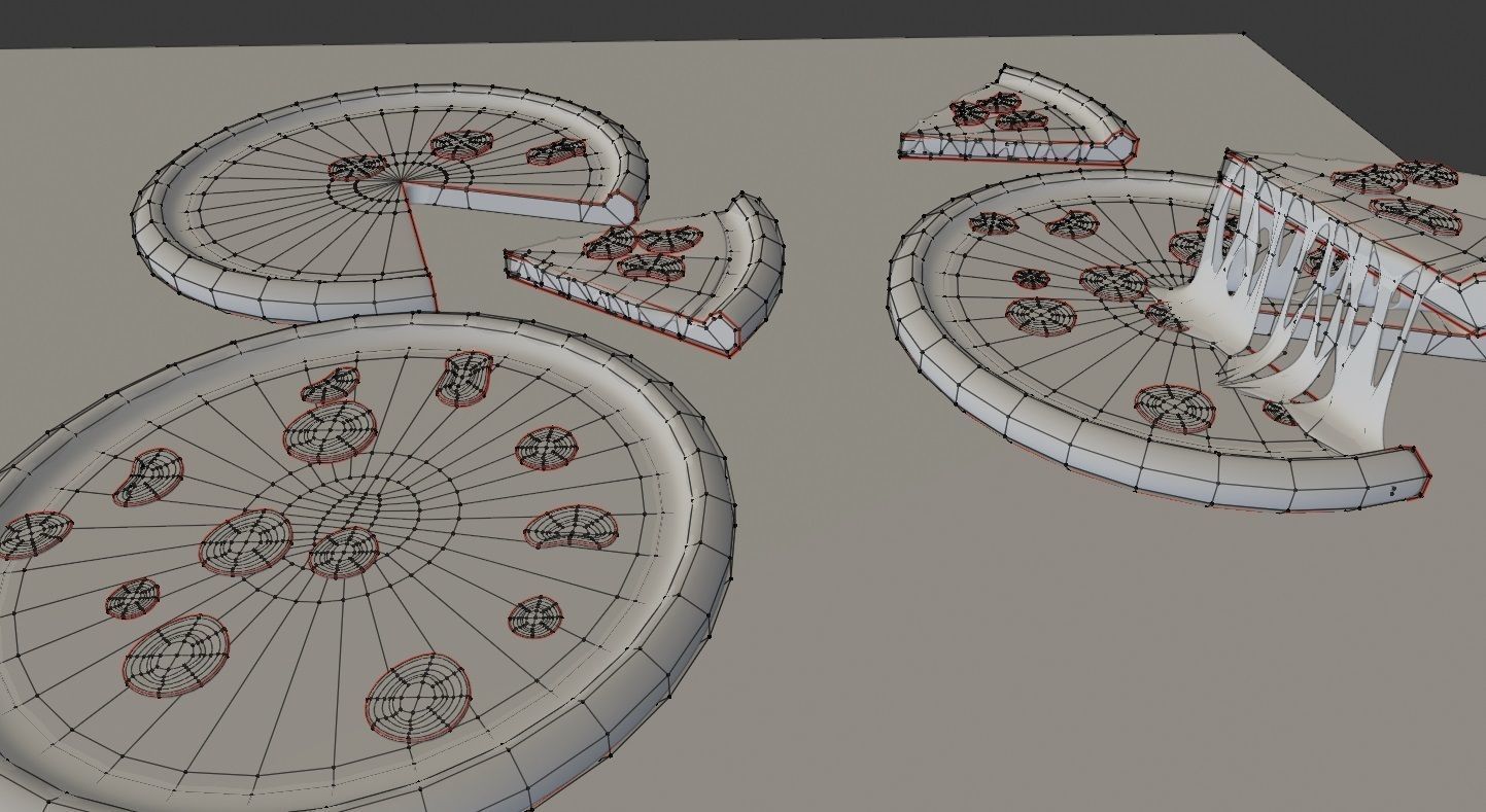 pepperoni pizza slices  Low-poly 3D model_4