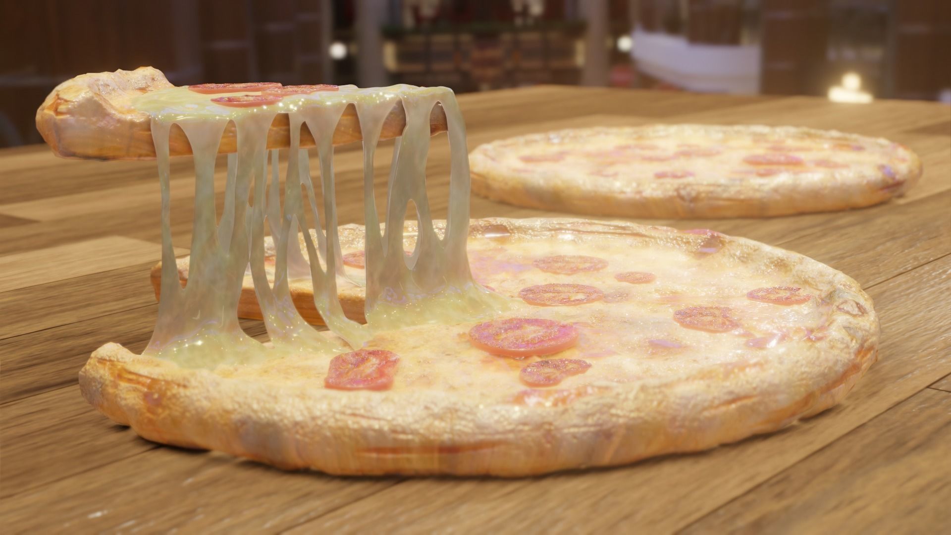 pepperoni pizza slices  Low-poly 3D model_14