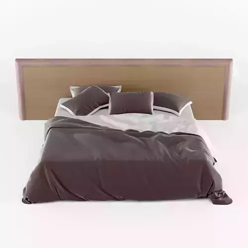 modern bed 2 3D model