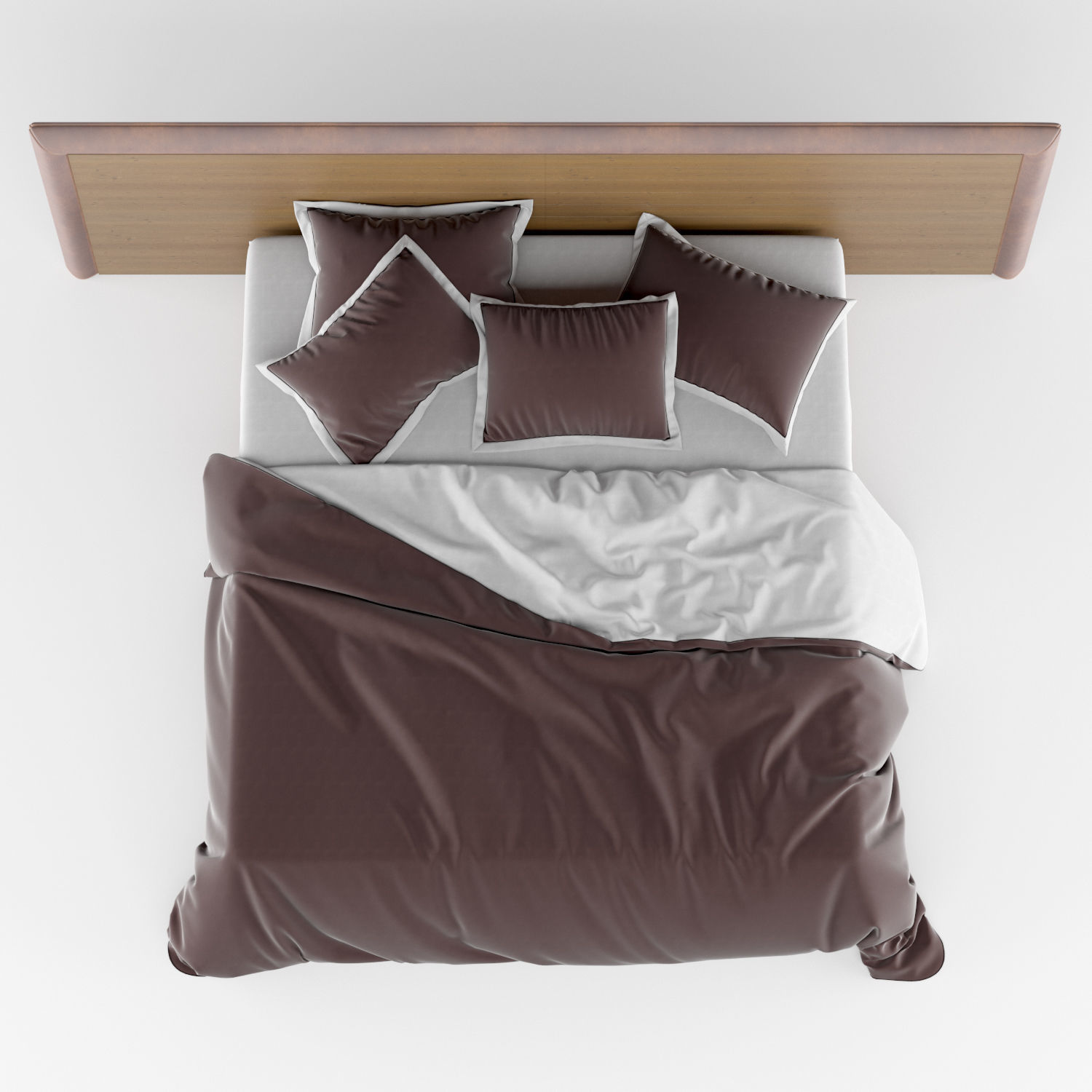 modern bed 2 3D model_7