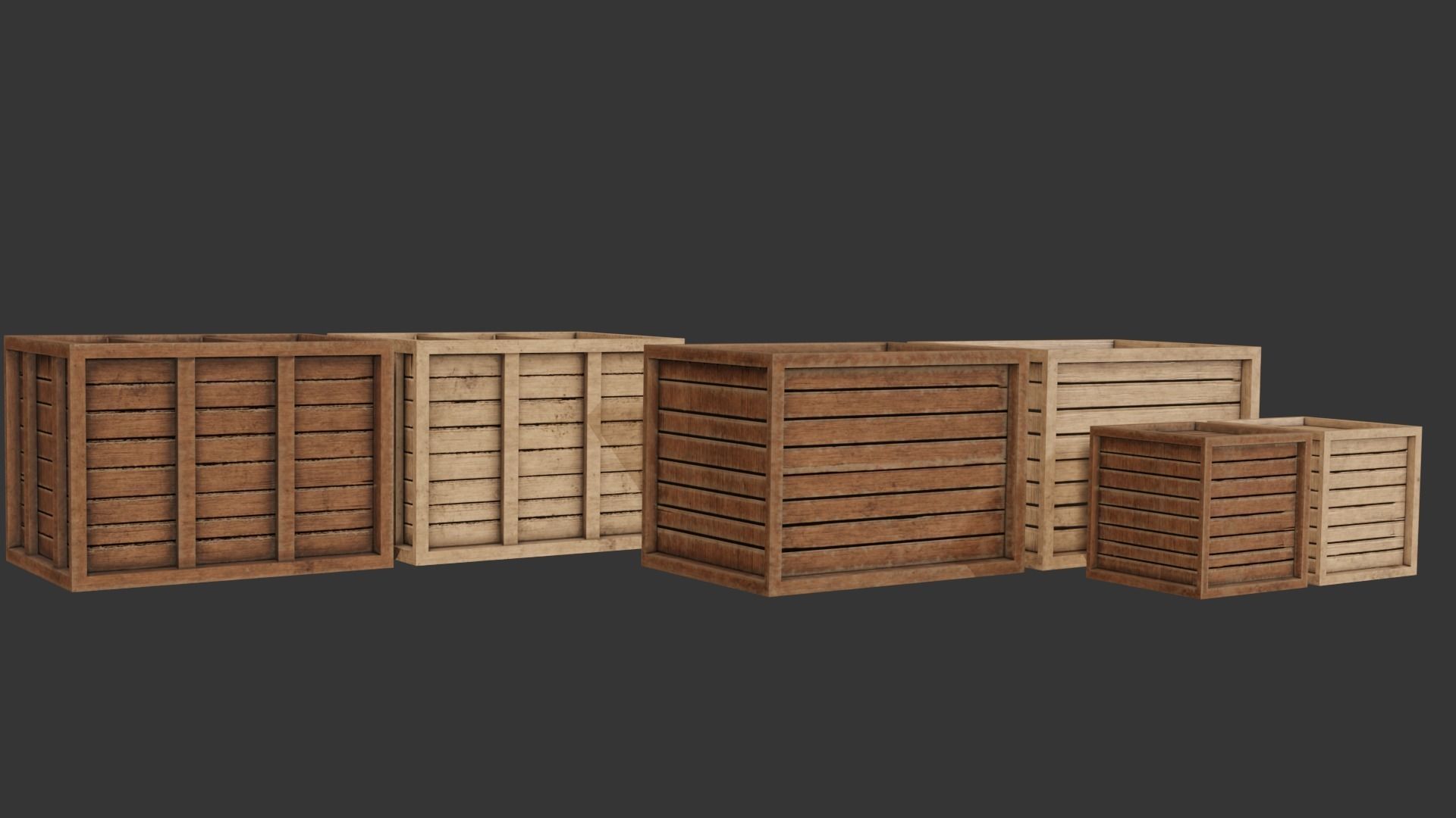 Industrial Cargo Pack Low-poly 3D model_5