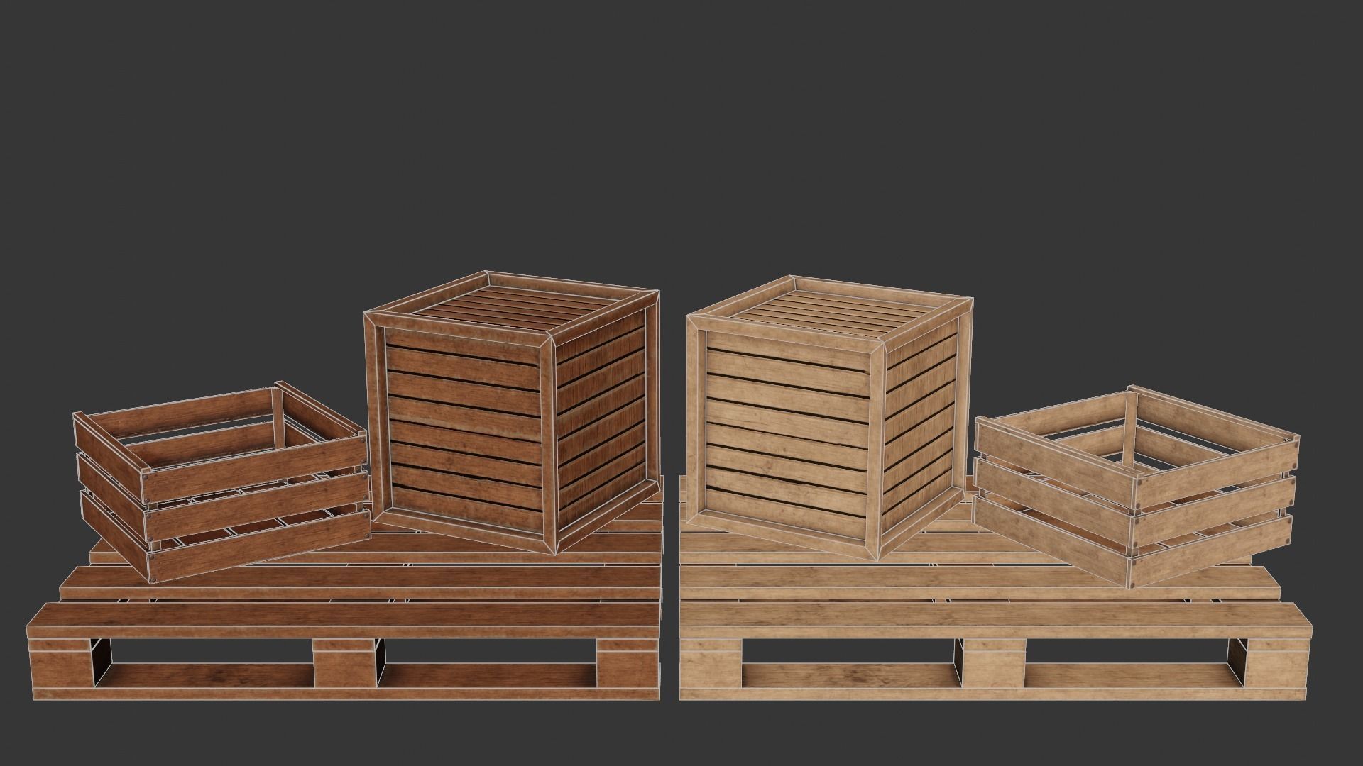 Industrial Cargo Pack Low-poly 3D model_10