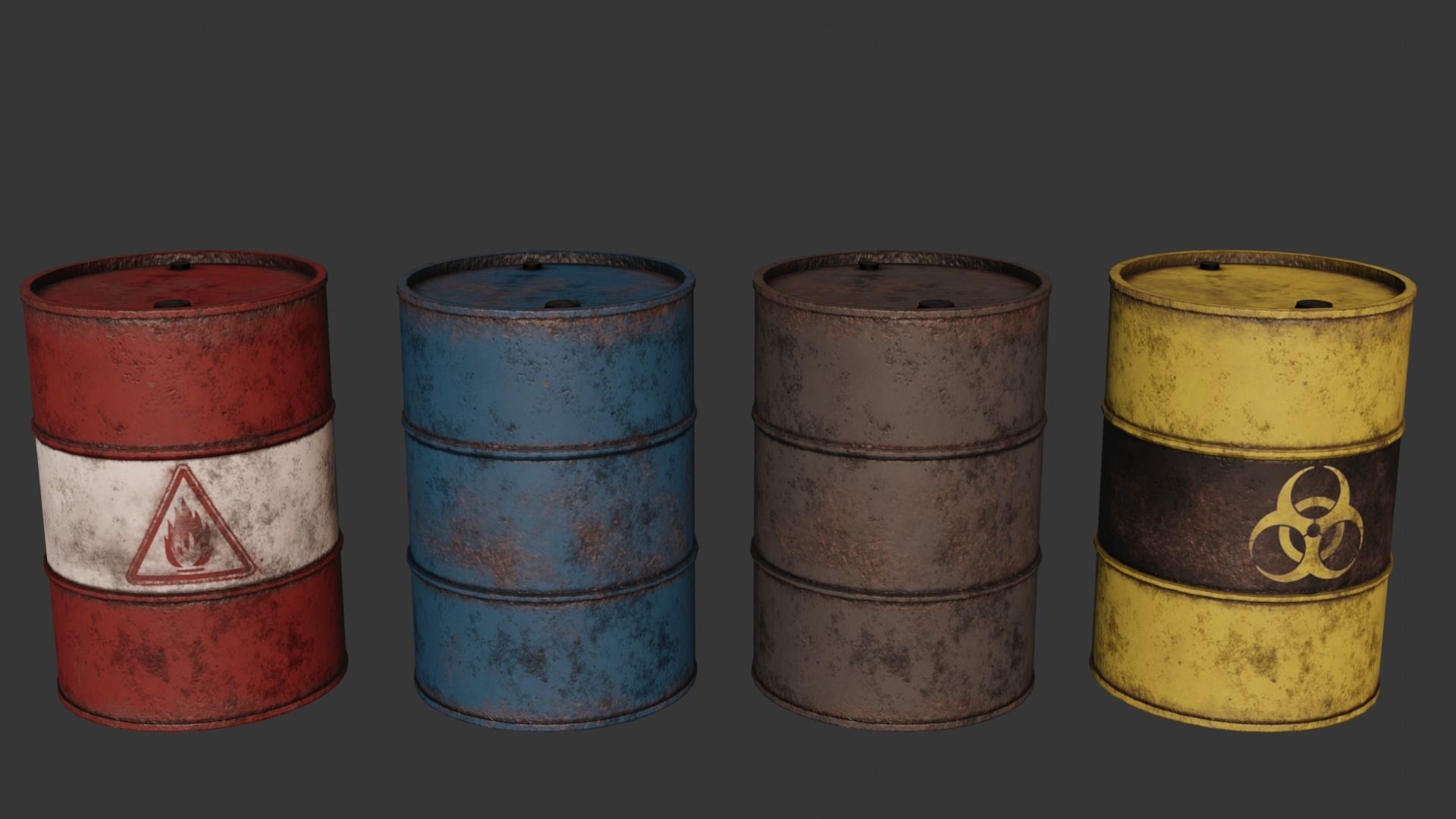 Industrial Cargo Pack Low-poly 3D model_3
