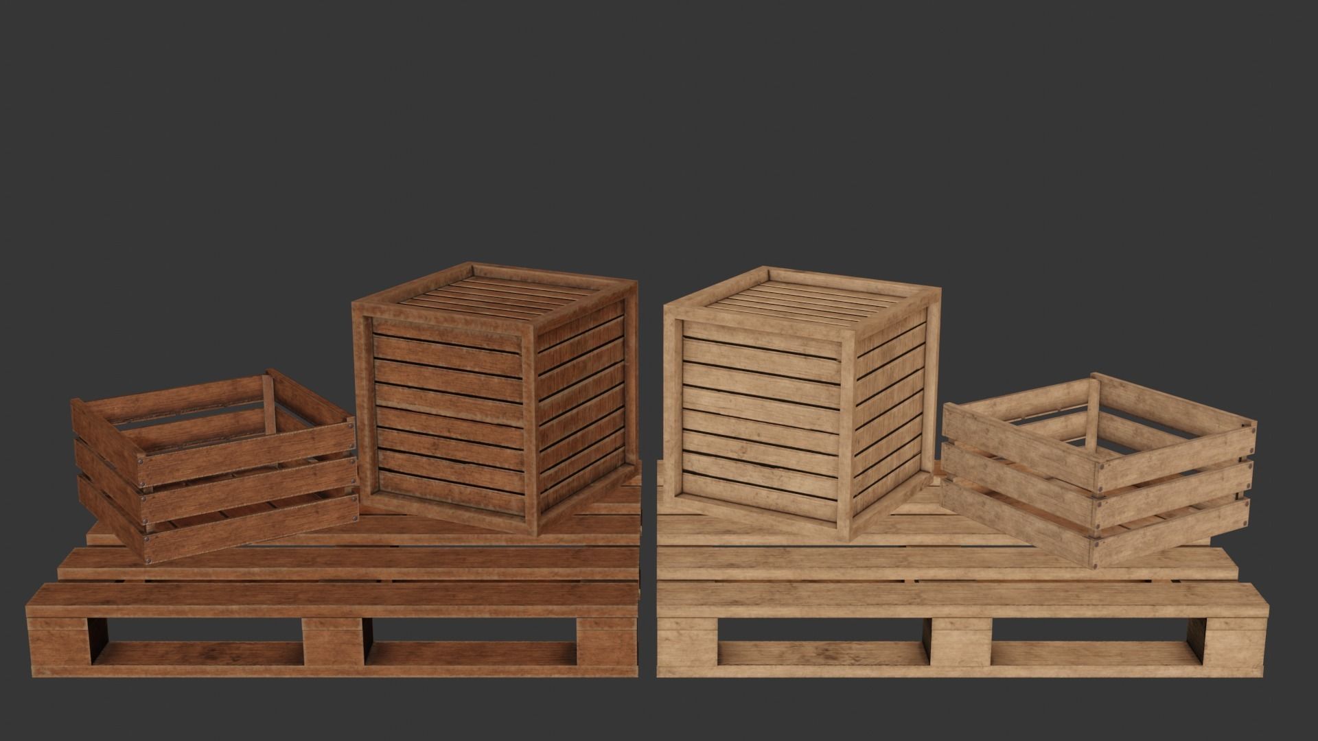Industrial Cargo Pack Low-poly 3D model_9