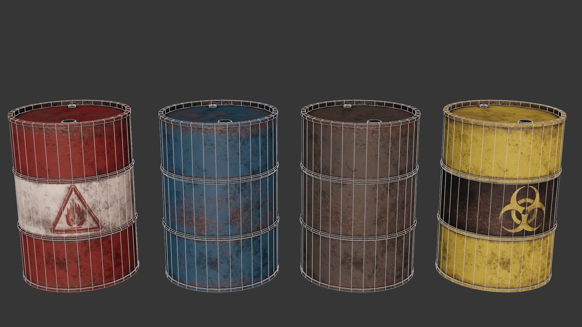 Industrial Cargo Pack Low-poly 3D model_4