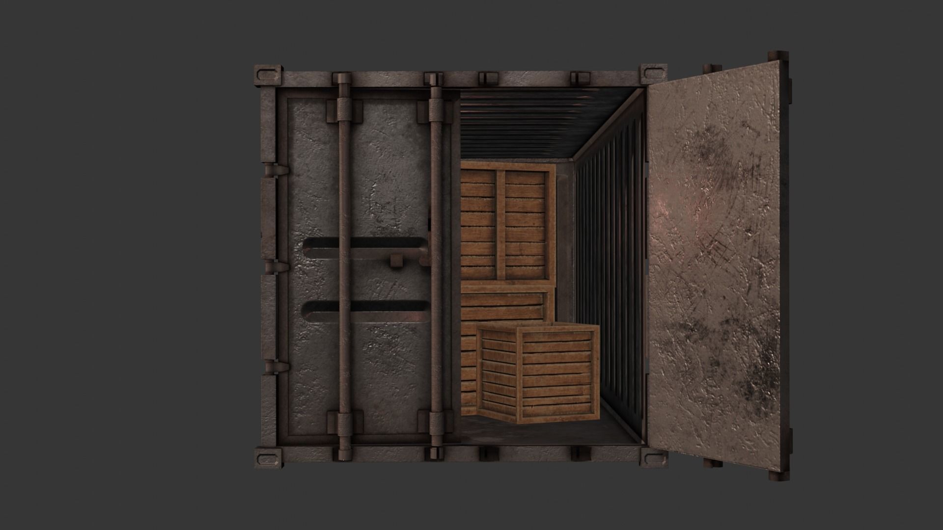 Industrial Cargo Pack Low-poly 3D model_13