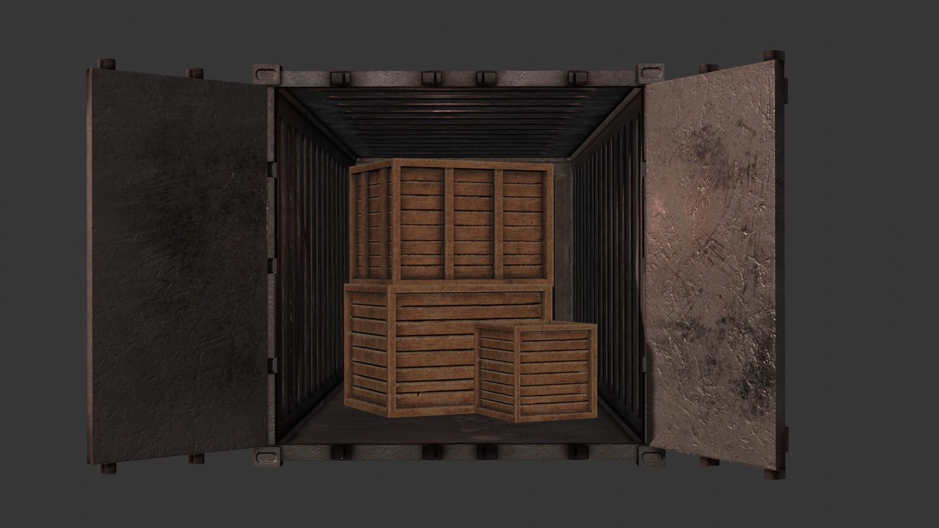 Industrial Cargo Pack Low-poly 3D model_14