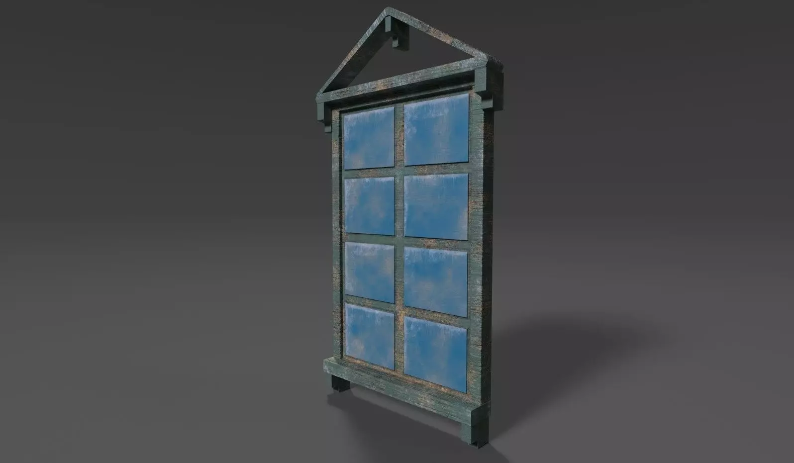 WOODEN WINDOW Low-poly 3D model