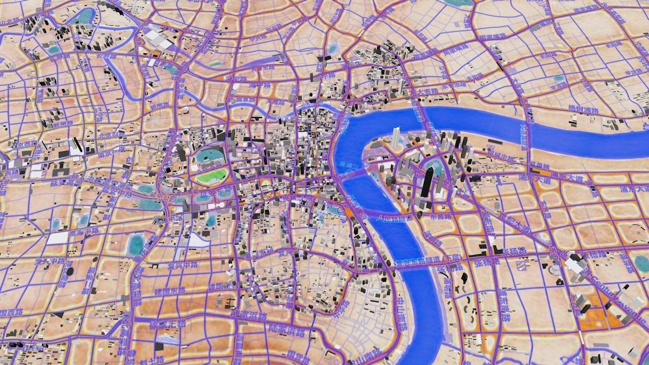 Shanghai Streets and Buildings 3D model_15