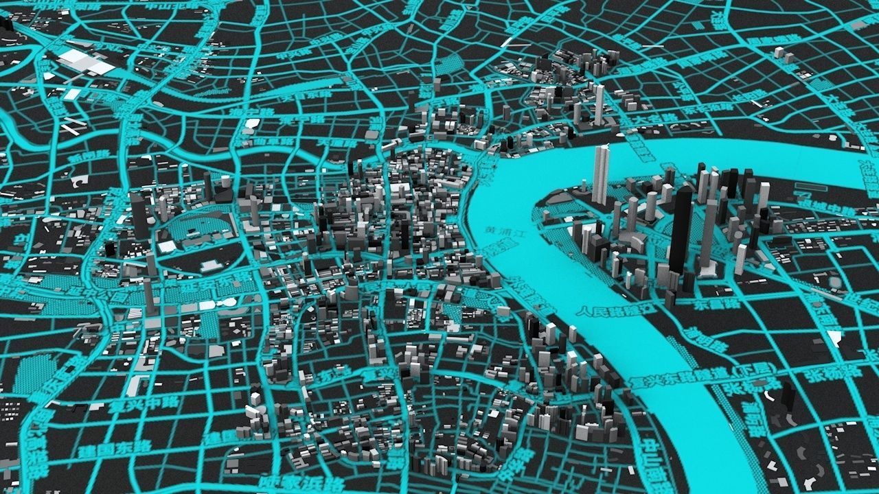 Shanghai Streets and Buildings 3D model_14