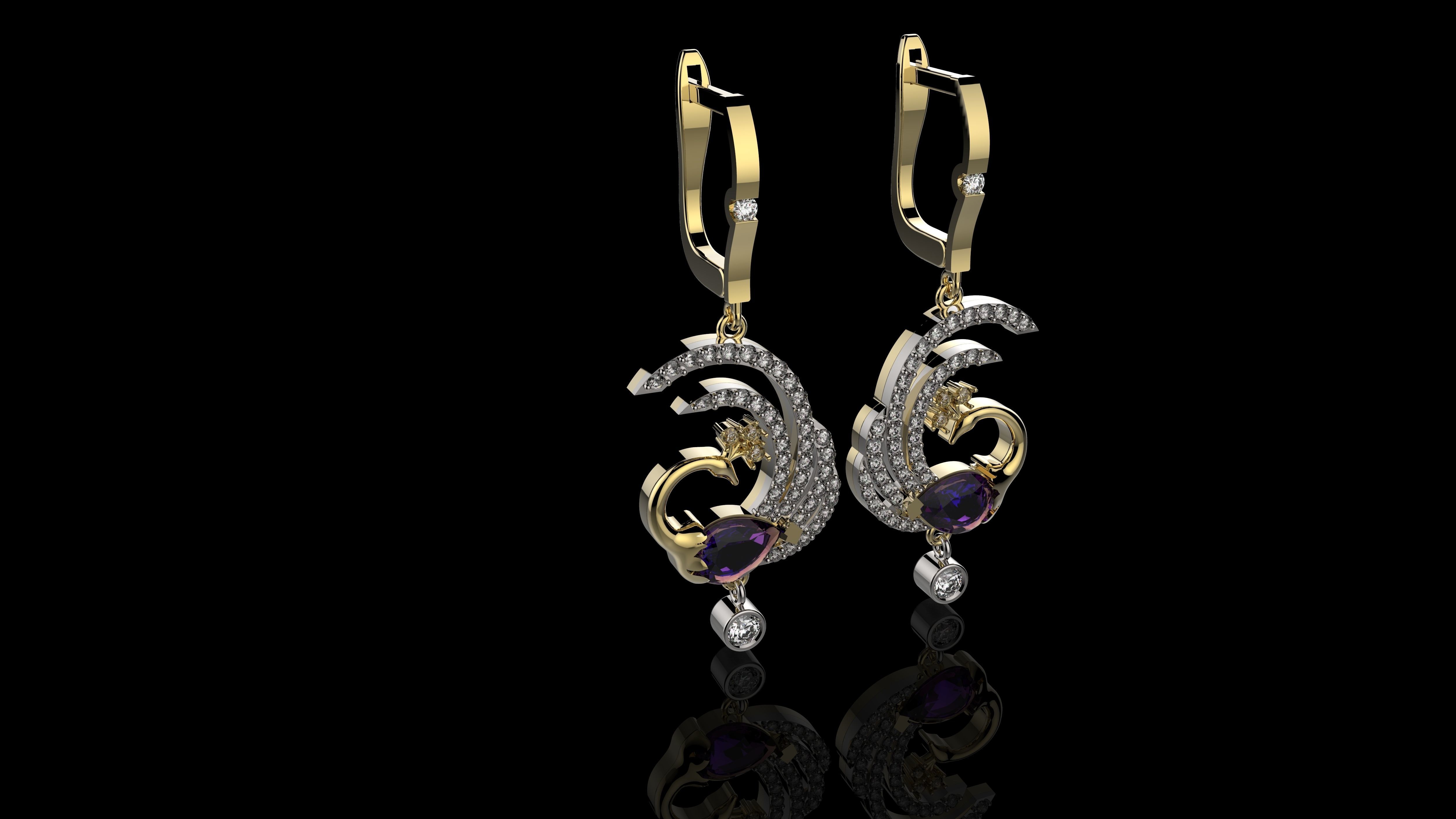  EARRINGS J016 3D print model_1