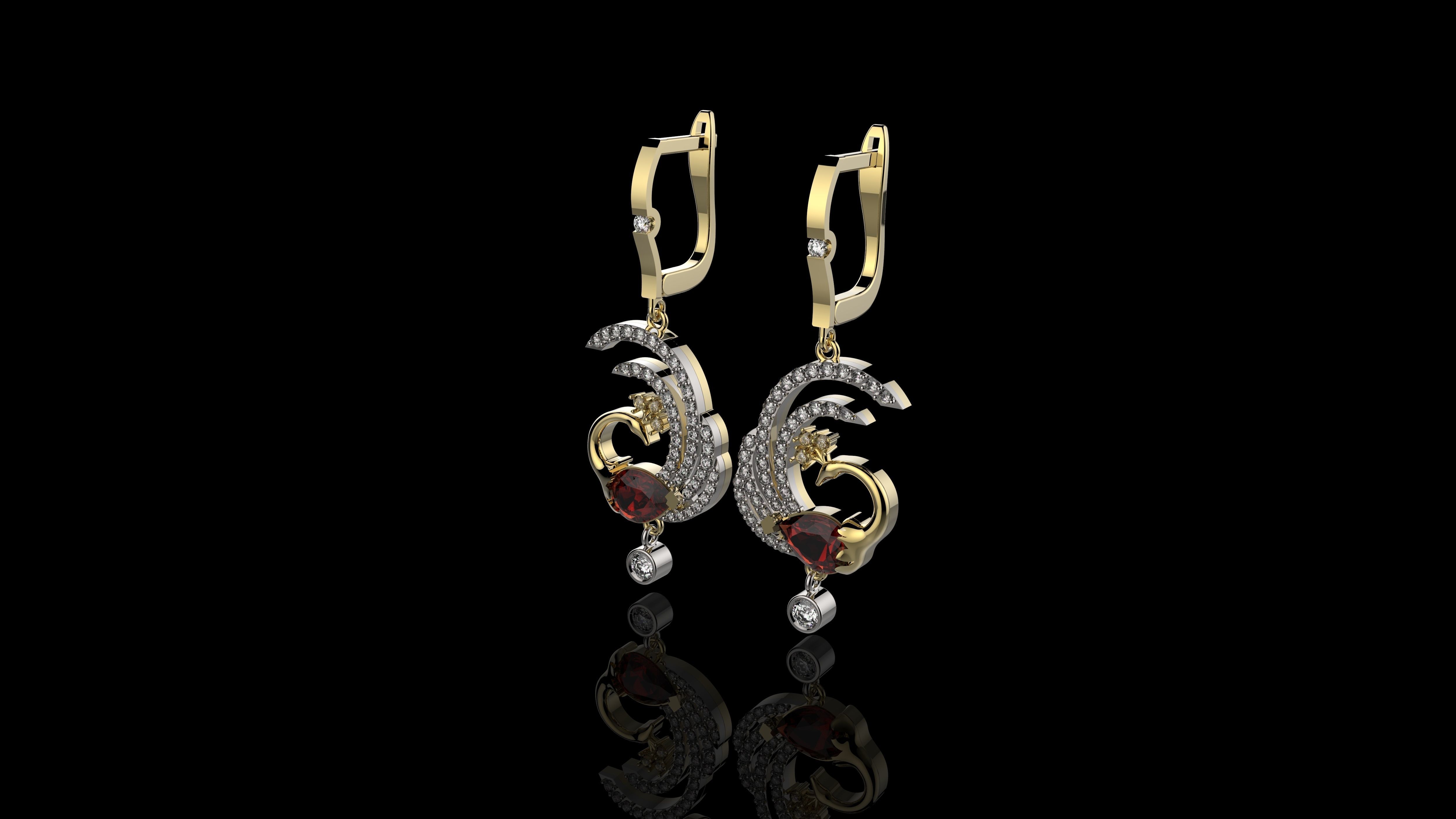  EARRINGS J016 3D print model_11