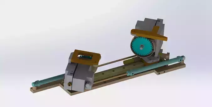 Single track cutting mechanism 3D model