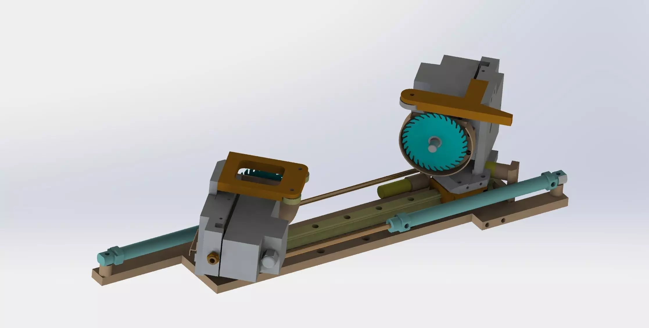 Single track cutting mechanism 3D model_0