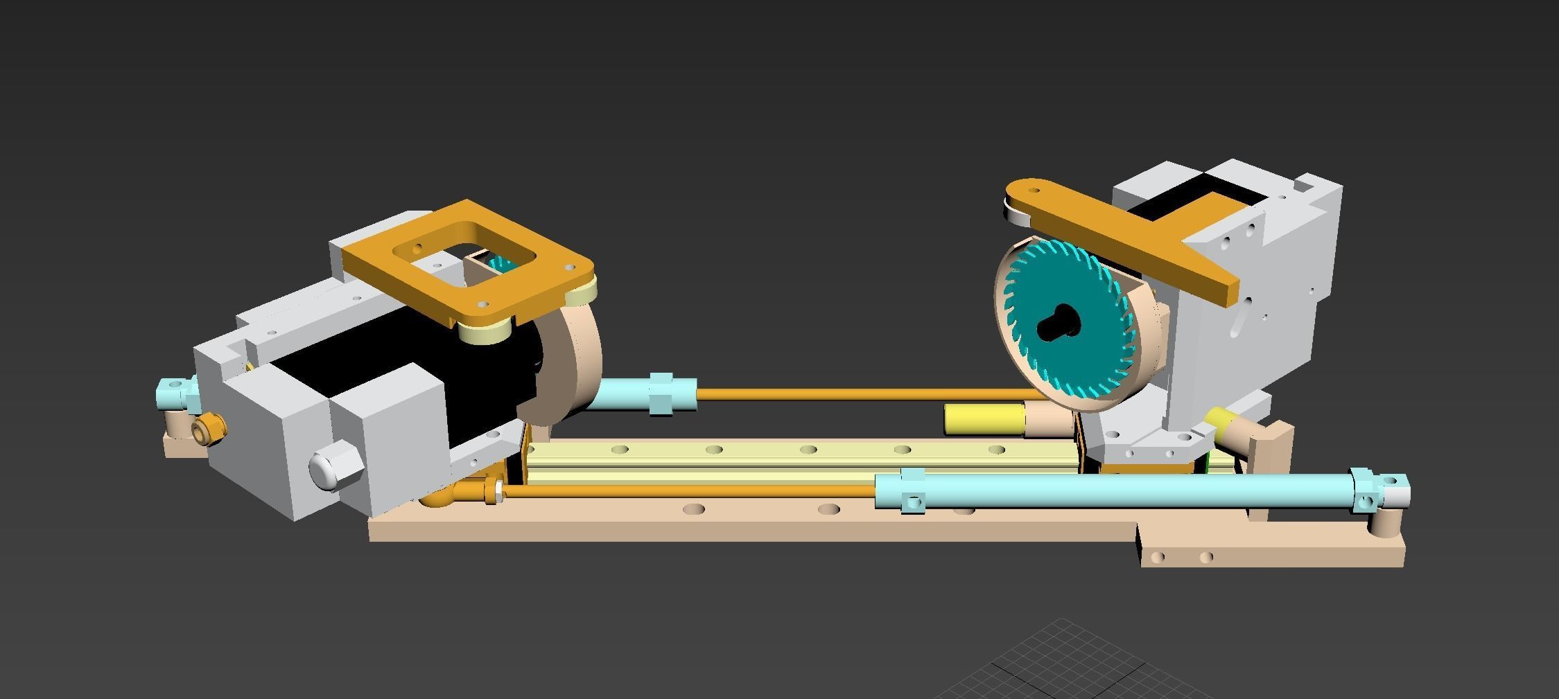 Single track cutting mechanism 3D model_1
