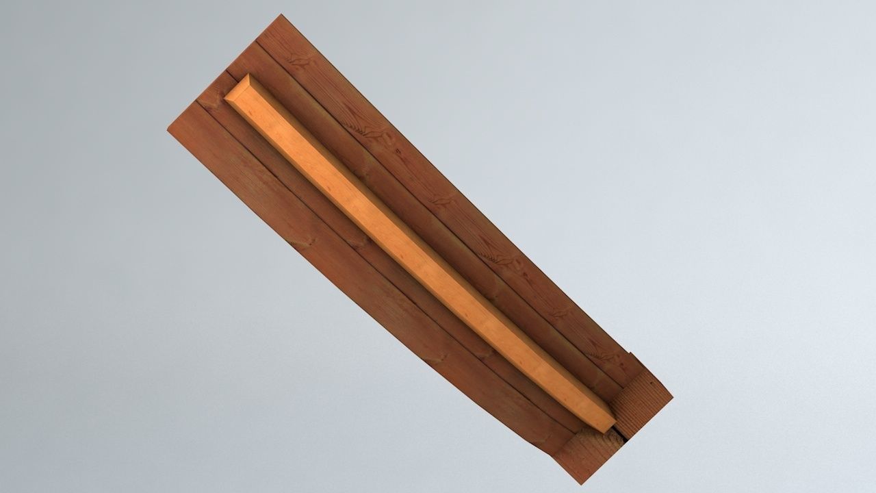 Oriental Roof Modular Elements Next Gen Game Ready PBR Low-poly 3D model_32