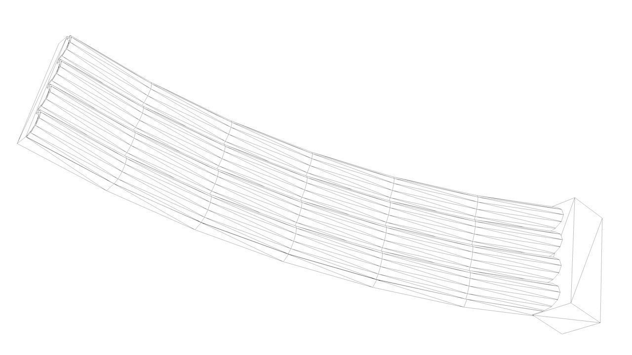 Oriental Roof Modular Elements Next Gen Game Ready PBR Low-poly 3D model_35