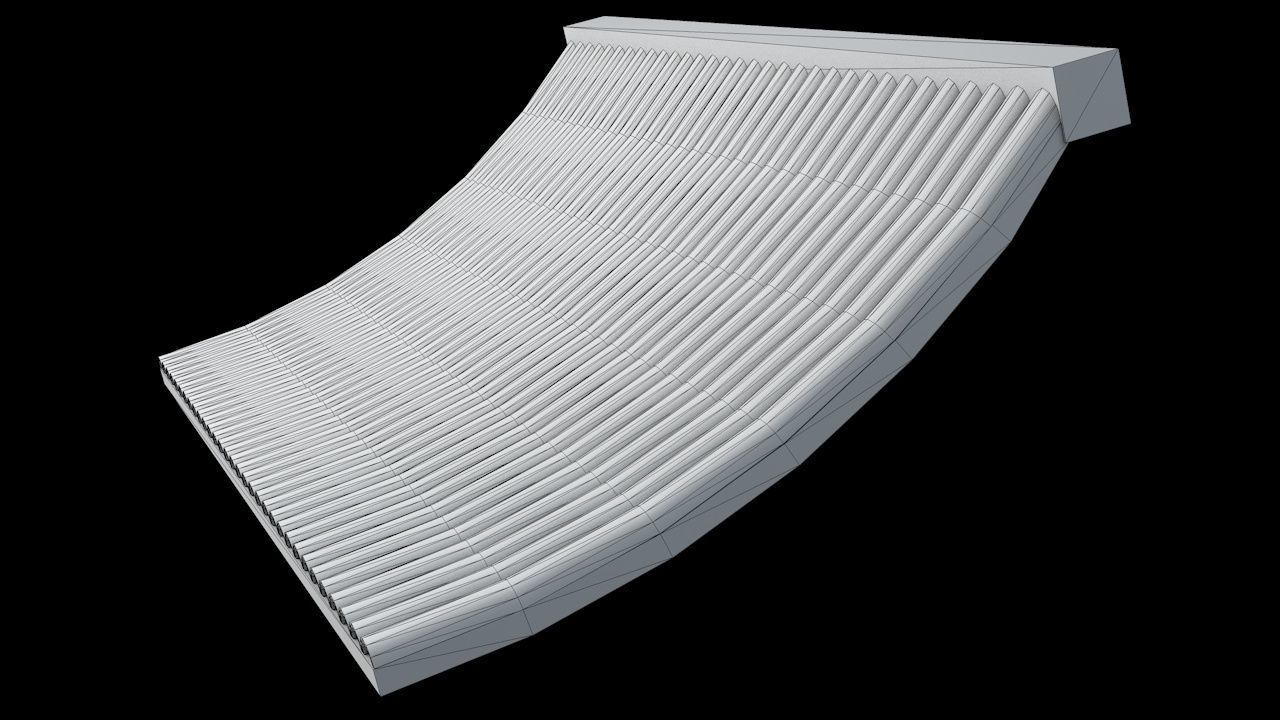 Oriental Roof Modular Elements Next Gen Game Ready PBR Low-poly 3D model_46